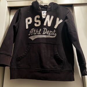 PSNY Kids boys size 10 vneck Black Hoodie Sweatshirt pullover